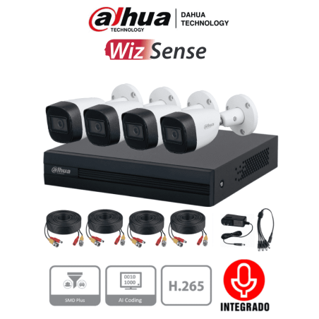 Security kit XVR1B04-I+HFW1200CM-A Metallic